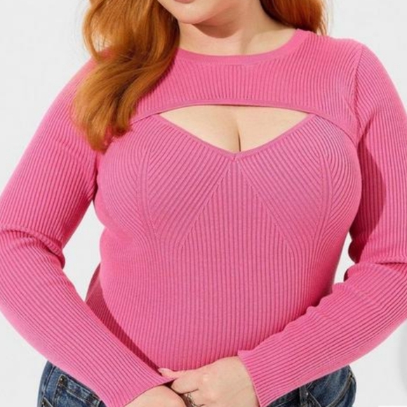 TORRID Ribbed Cut Out Sweater - Picture 2 of 5
